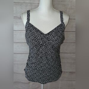 L.L. Bean Slimming Tankini Top Size 16 Misses Regular